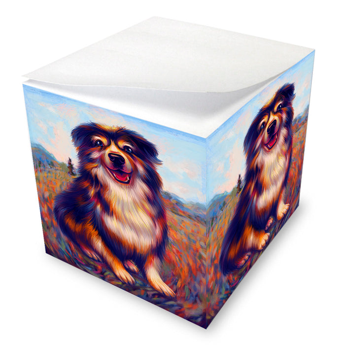 Mystic Blaze Australian Shepherd Dog Note Cube NOC55217