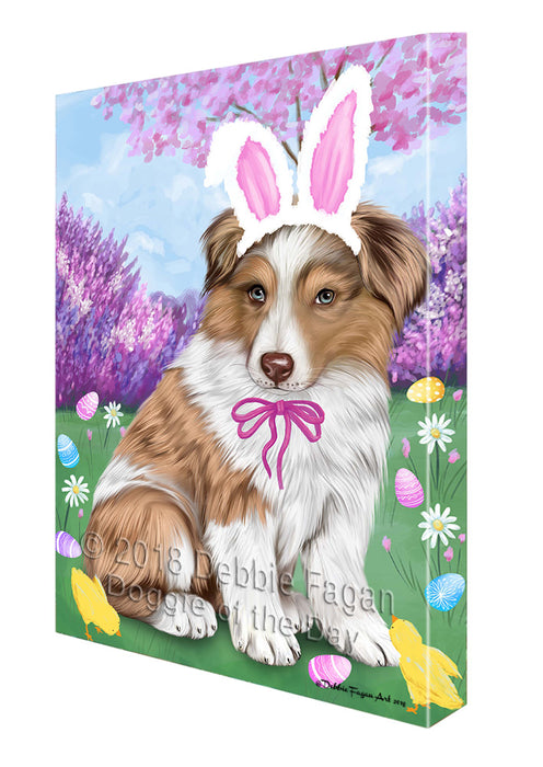 Australian Shepherd Dog Easter Holiday Canvas Wall Art CVS56955