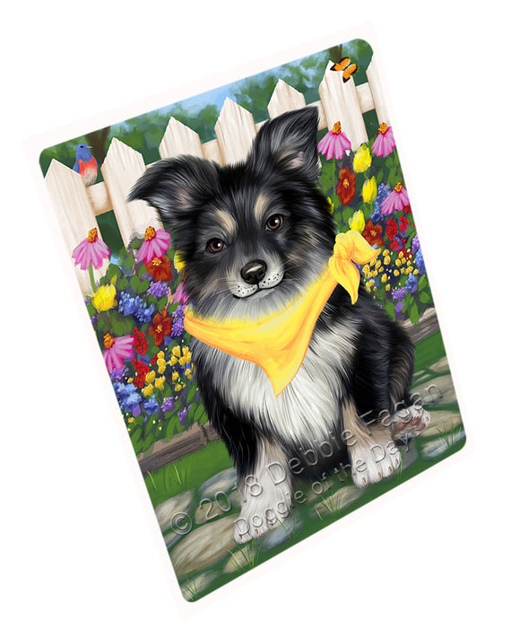 Spring Floral Australian Shepherd Dog Magnet Mini (3.5" x 2") MAG53190
