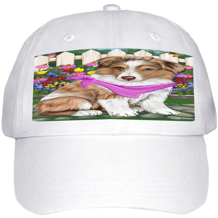 Spring Floral Australian Shepherd Dog Ball Hat Cap HAT53058