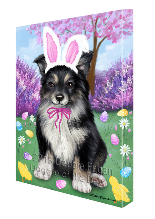 Australian Shepherd Dog Easter Holiday Canvas Wall Art CVS56964