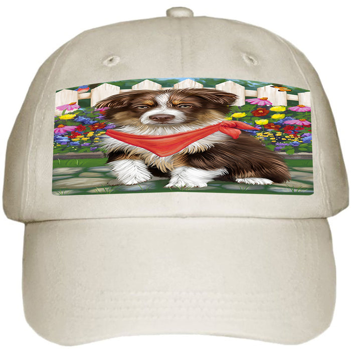 Spring Floral Australian Shepherd Dog Ball Hat Cap HAT53061