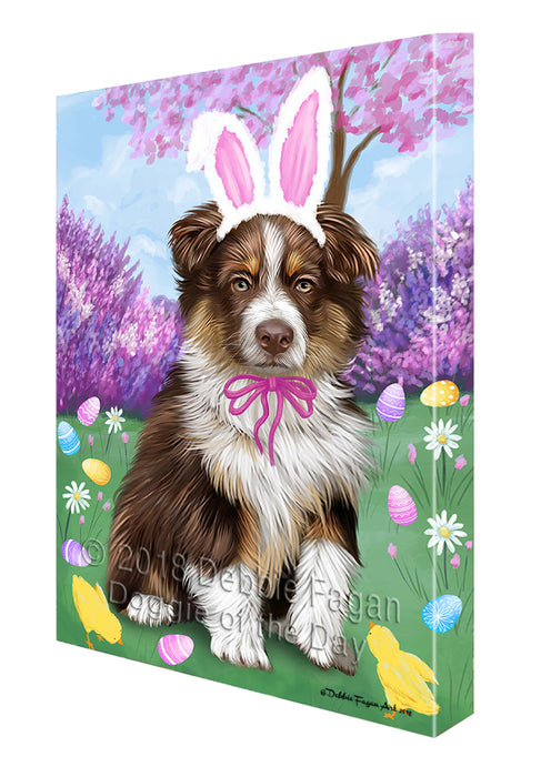 Australian Shepherd Dog Easter Holiday Canvas Wall Art CVS56973