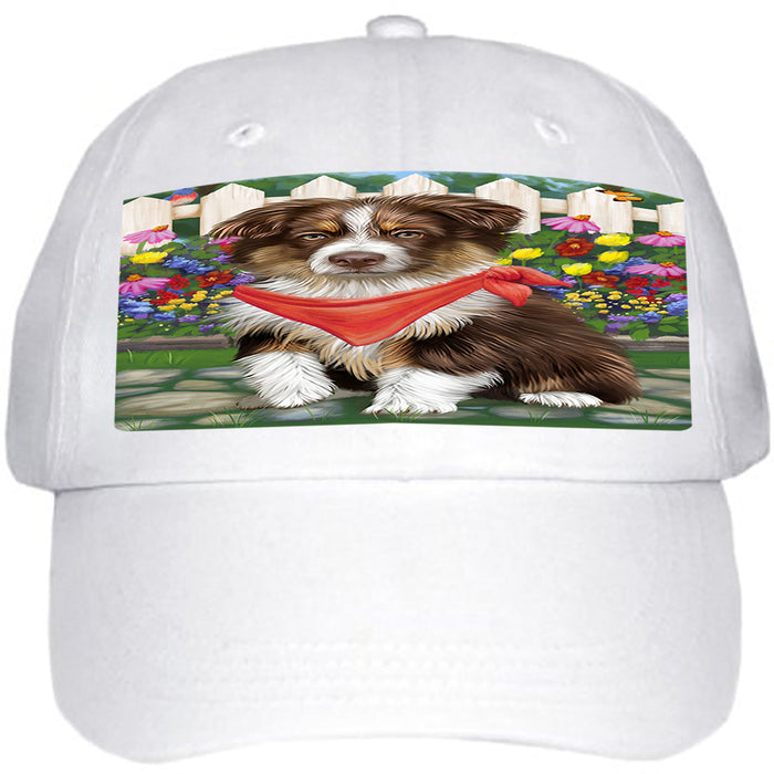 Spring Floral Australian Shepherd Dog Ball Hat Cap HAT53061