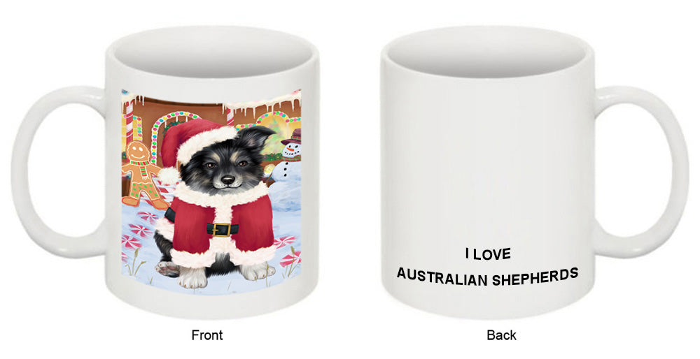 Christmas Gingerbread House Candyfest Australian Shepherd Dog Coffee Mug MUG51551