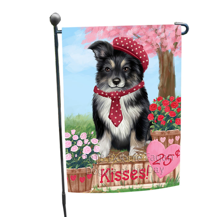 Rosie 25 Cent Kisses Australian Shepherd Dog Garden Flag GFLG56310