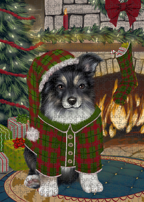 The Stocking was Hung Australian Shepherd Dog Puzzle  PUZL88928