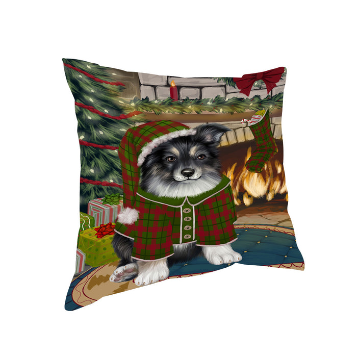 The Stocking was Hung Australian Shepherd Dog Pillow PIL69652