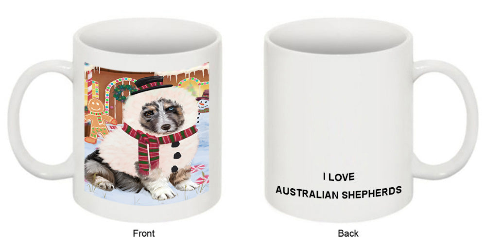 Christmas Gingerbread House Candyfest Australian Shepherd Dog Coffee Mug MUG51552
