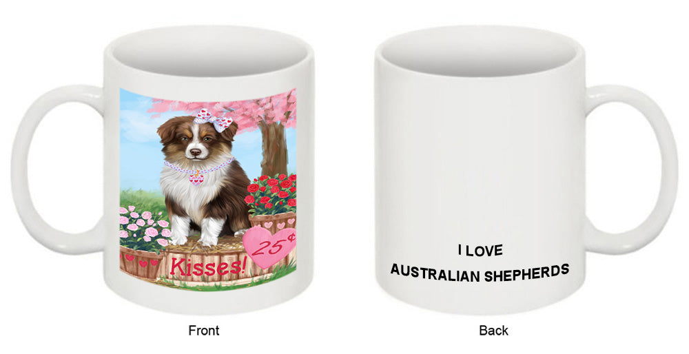 Rosie 25 Cent Kisses Australian Shepherd Dog Coffee Mug MUG51161