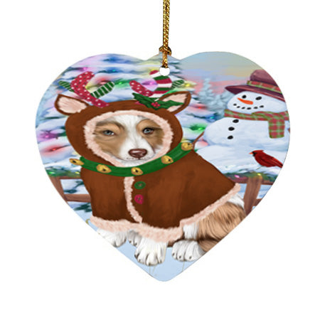 Christmas Gingerbread House Candyfest Australian Shepherd Dog Heart Christmas Ornament HPOR56511