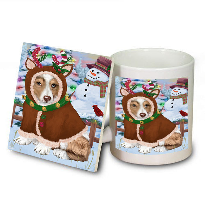 Christmas Gingerbread House Candyfest Australian Shepherd Dog Mug and Coaster Set MUC56147