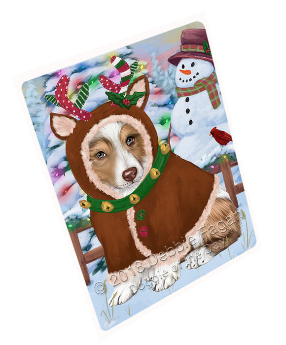 Christmas Gingerbread House Candyfest Australian Shepherd Dog Large Refrigerator / Dishwasher Magnet RMAG99198