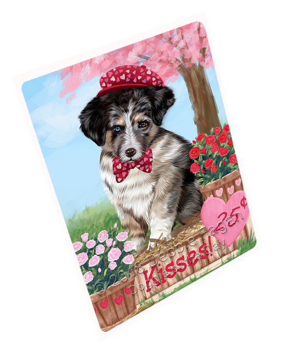 Rosie 25 Cent Kisses Australian Shepherd Dog Magnet MAG72429 (Small 5.5" x 4.25")