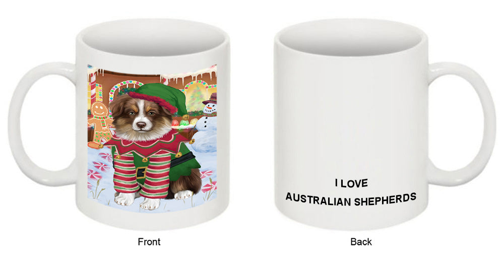 Christmas Gingerbread House Candyfest Australian Shepherd Dog Coffee Mug MUG51554