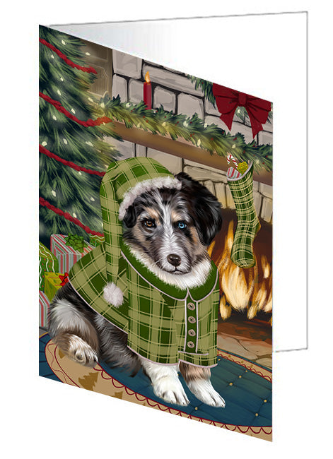 The Stocking was Hung Greater Swiss Mountain Dog Handmade Artwork Assorted Pets Greeting Cards and Note Cards with Envelopes for All Occasions and Holiday Seasons GCD70499