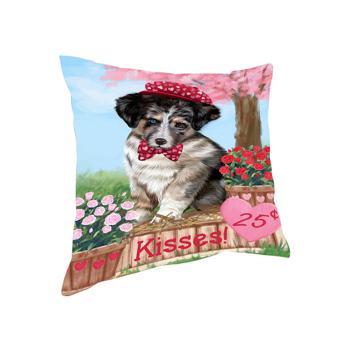 Rosie 25 Cent Kisses Australian Shepherd Dog Pillow PIL71984