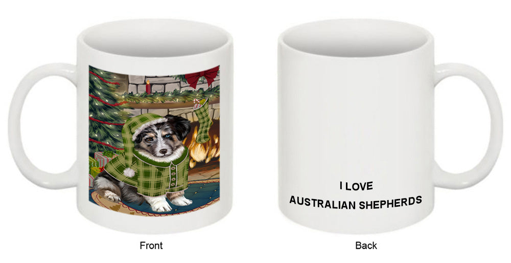 The Stocking was Hung Australian Shepherd Dog Coffee Mug MUG50581