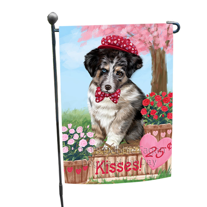 Rosie 25 Cent Kisses Australian Shepherd Dog Garden Flag GFLG56312