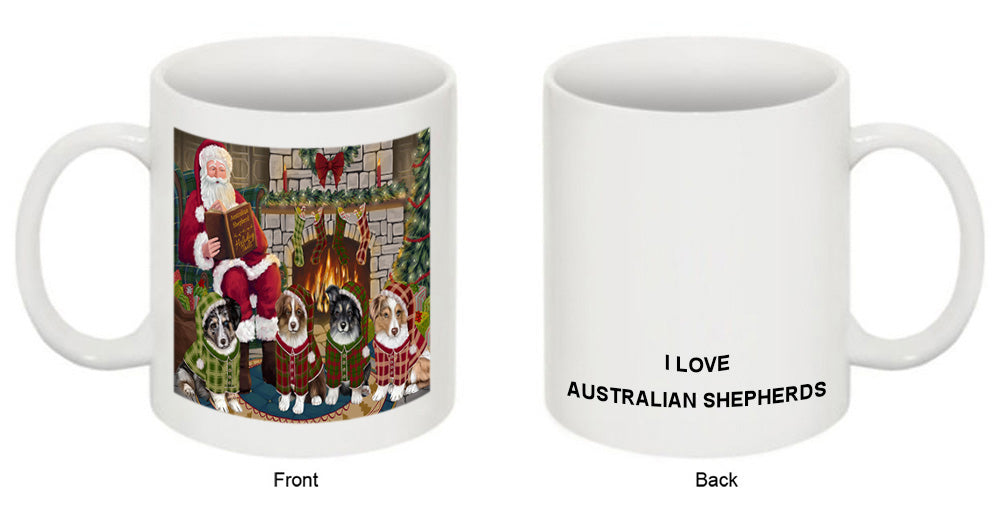 Christmas Cozy Holiday Tails Australian Shepherds Dog Coffee Mug MUG50491