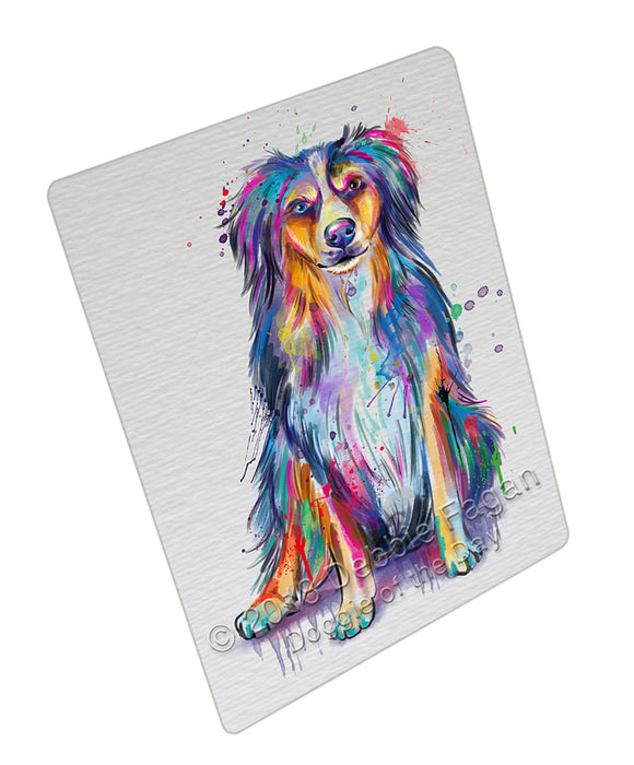 Watercolor Australian Shepherd Dog Refrigerator / Dishwasher Magnet RMAG104832