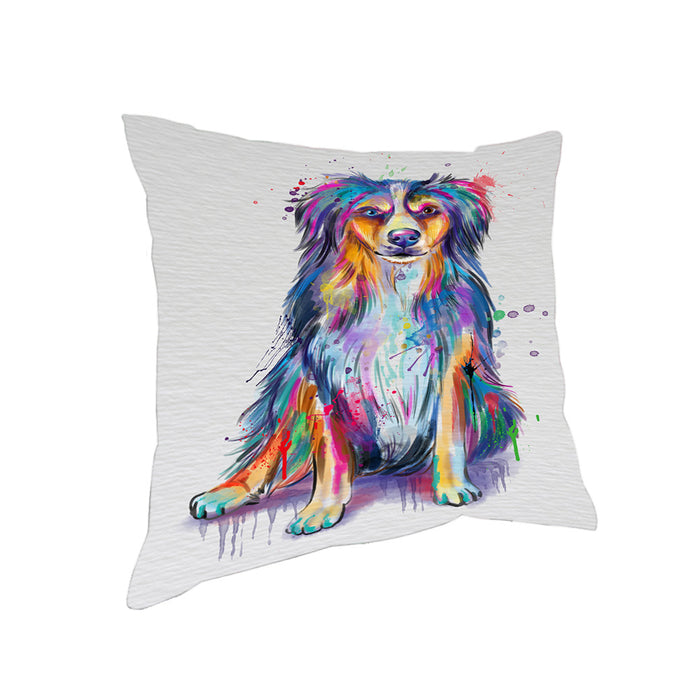 Watercolor Australian Shepherd Dog Pillow PIL83180