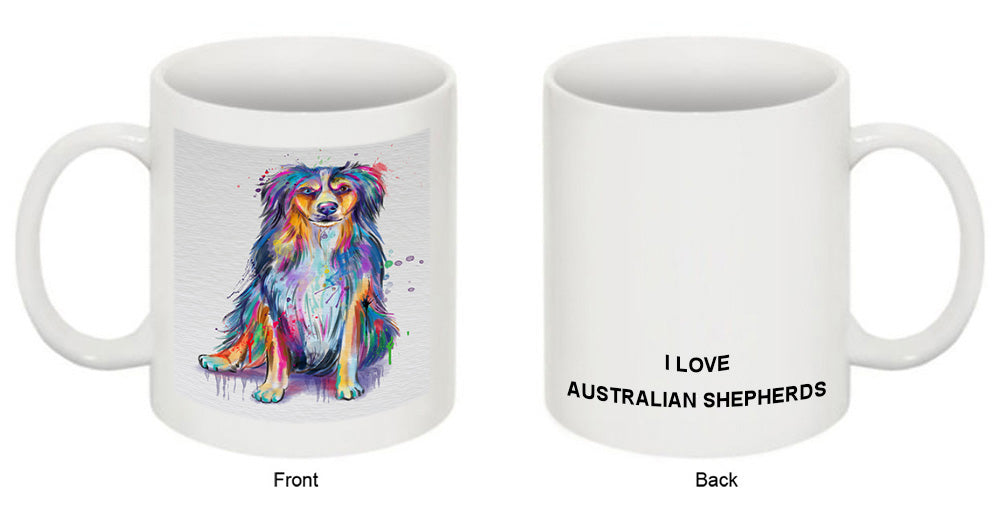 Watercolor Australian Shepherd Dog Coffee Mug MUG52468