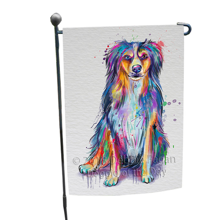 Watercolor Australian Shepherd Dog Garden Flag GFLG65038