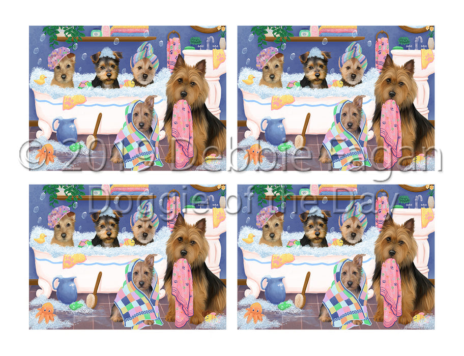 Rub A Dub Dogs In A Tub Australian Terrier Dogs Placemat