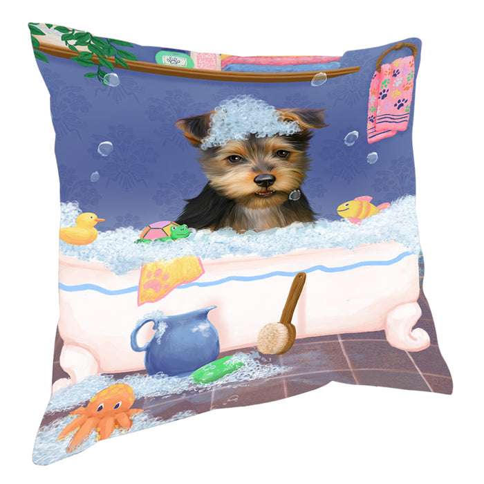 Rub A Dub Dog In A Tub Australian Terrier Dog Pillow with Top Quality High-Resolution Images - Ultra Soft Pet Pillows for Sleeping - Reversible & Comfort - Ideal Gift for Dog Lover - Cushion for Sofa Couch Bed - 100% Polyester, PILA90352