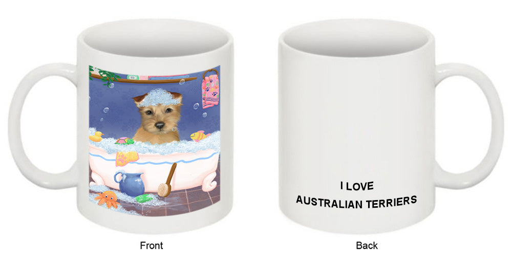 Rub A Dub Dog In A Tub Australian Terrier Dog Coffee Mug MUG52696