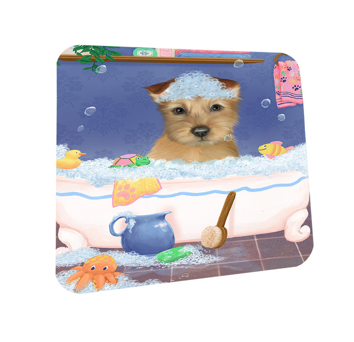 Rub A Dub Dog In A Tub Australian Terrier Dog Coasters Set of 4 CST57256