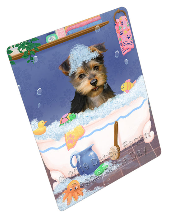 Rub A Dub Dog In A Tub Australian Terrier Dog Cutting Board - For Kitchen - Scratch & Stain Resistant - Designed To Stay In Place - Easy To Clean By Hand - Perfect for Chopping Meats, Vegetables, CA81564