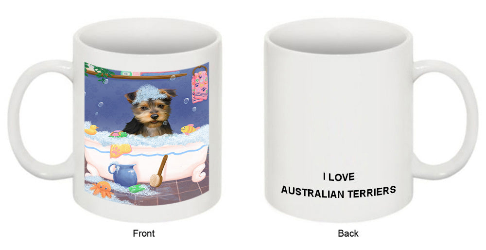 Rub A Dub Dog In A Tub Australian Terrier Dog Coffee Mug MUG52697