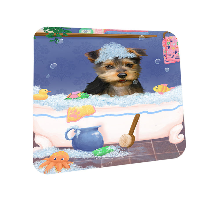 Rub A Dub Dog In A Tub Australian Terrier Dog Coasters Set of 4 CST57257