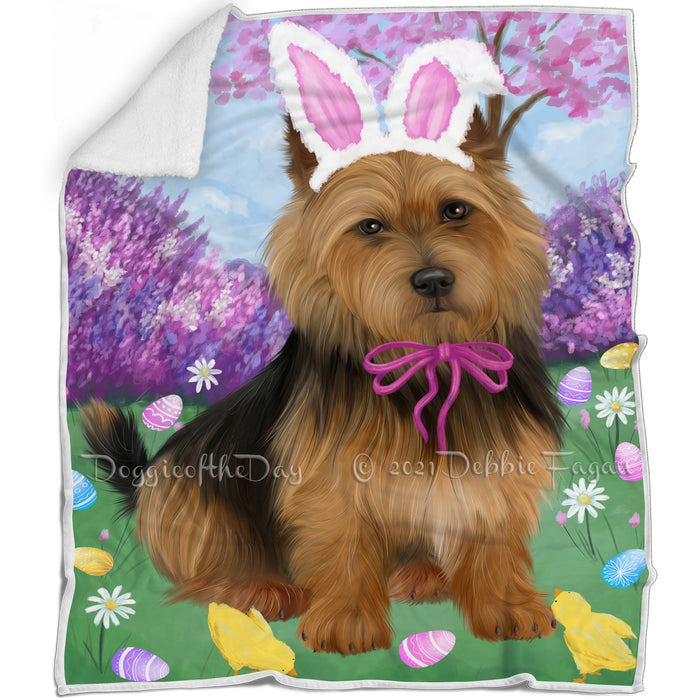 Easter Holiday Australian Terrier Dog Blanket BLNKT131502