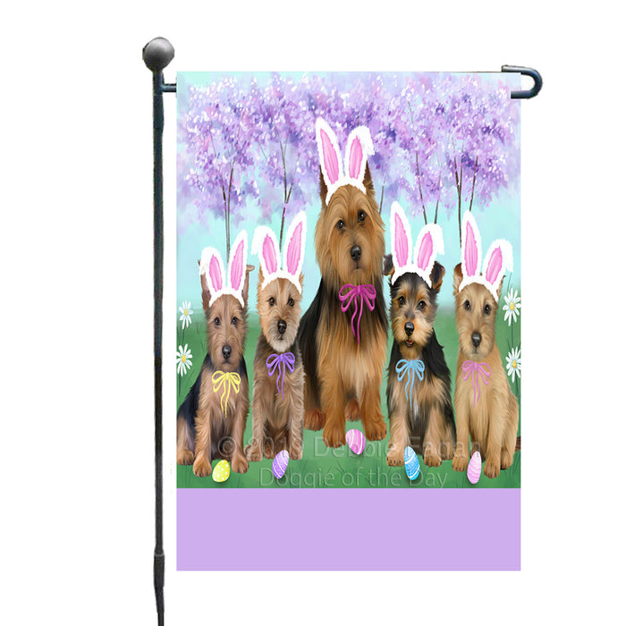Personalized Easter Holiday Australian Terrier Dogs Custom Garden Flags GFLG-DOTD-A58736