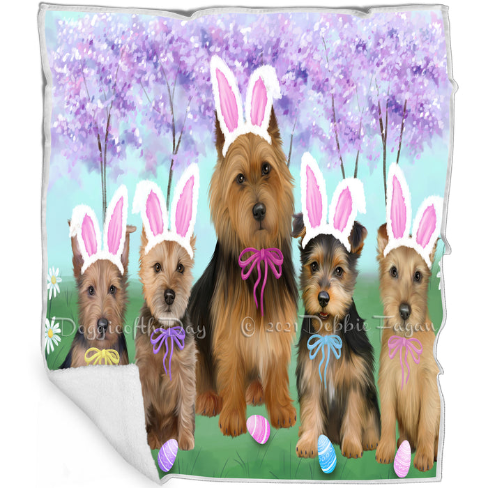 Easter Holiday Australian Terriers Dog Blanket BLNKT131511