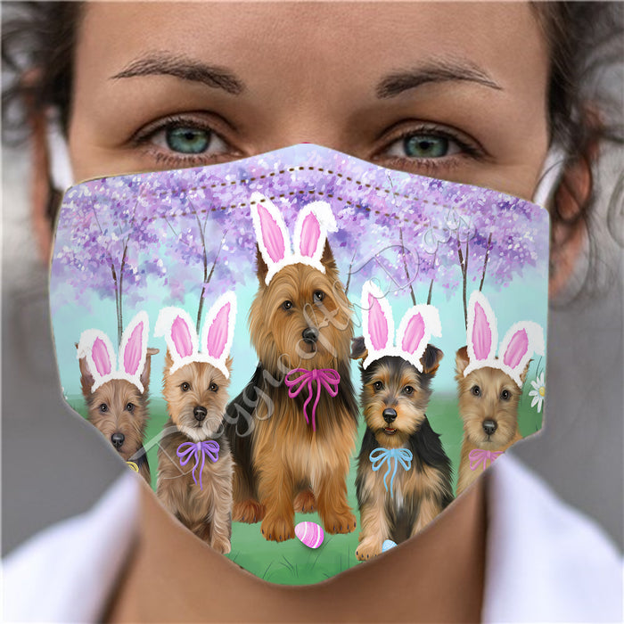 Easter Holiday Australian Terrier Dogs Face Mask FM49571