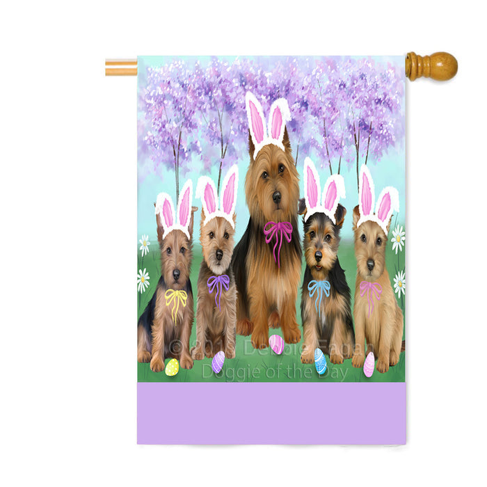 Personalized Easter Holiday Australian Terrier Dogs Custom House Flag FLG-DOTD-A58792