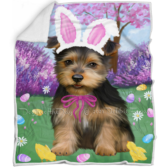 Easter Holiday Australian Terrier Dog Blanket BLNKT131529