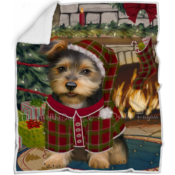 The Stocking was Hung Australian Terrier Dog Blanket BLNKT116076