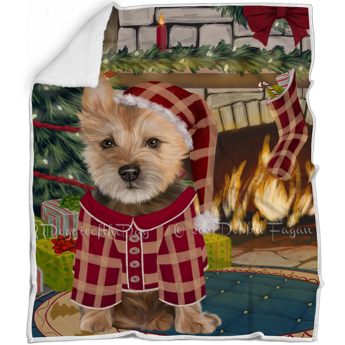 The Stocking was Hung Australian Terrier Dog Blanket BLNKT116094