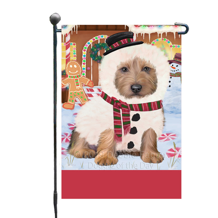 Personalized Gingerbread Candyfest Australian Terrier Dog Custom Garden Flag GFLG63919