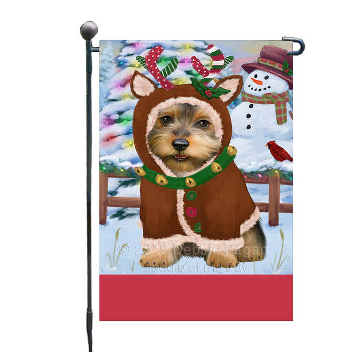 Personalized Gingerbread Candyfest Australian Terrier Dog Custom Garden Flag GFLG63920