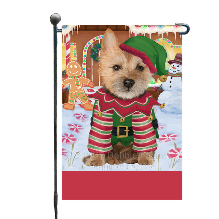Personalized Gingerbread Candyfest Australian Terrier Dog Custom Garden Flag GFLG63921