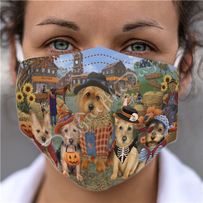 Halloween 'Round Town Australian Terrier Dogs Face Mask FM49922