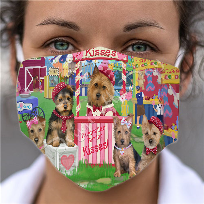 Carnival Kissing Booth Australian Terrier Dogs Face Mask FM48013