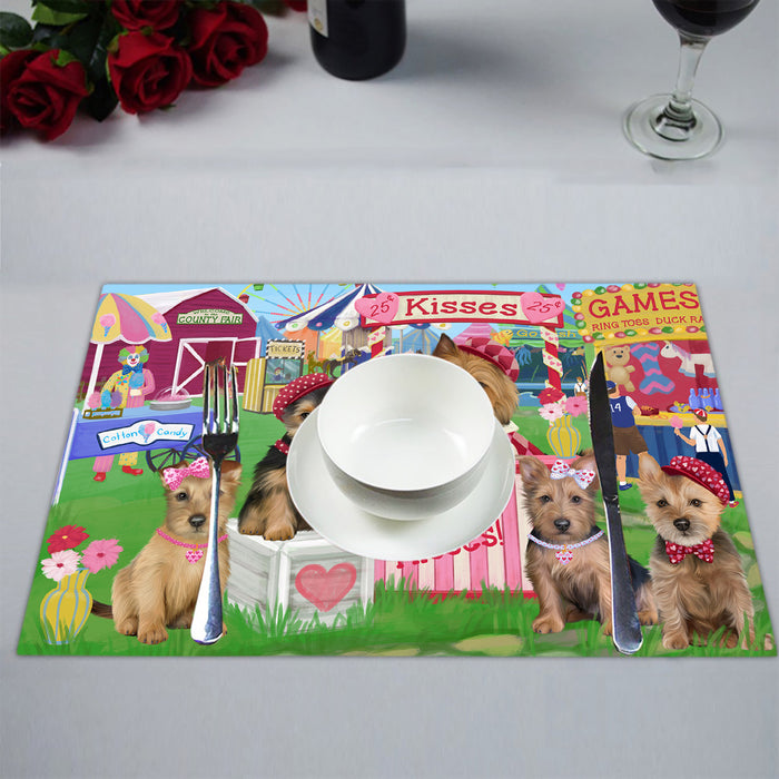 Carnival Kissing Booth Australian Terrier Dogs Placemat