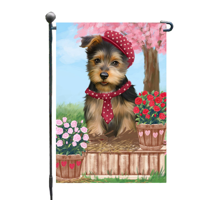 Personalized Rosie 25 Cent Kisses Australian Terrier Dog Custom Garden Flag GFLG64636